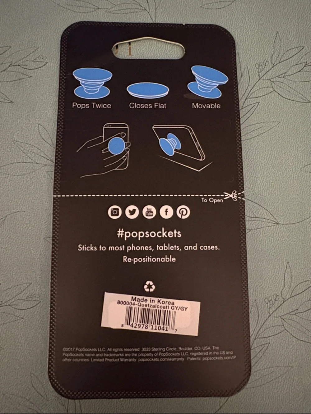 PopSockets Black & White Tribal Pattern Phone Grip